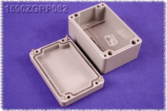 Hammond Electronics 1590ZGRP082 110 × 75 × 55 mm Polyester Grå Kabinett