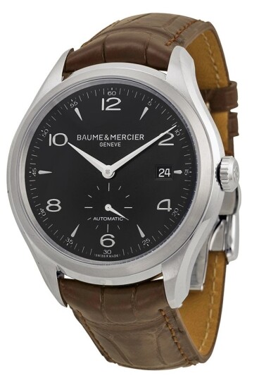 Baume & Mercier Herreklokke MOA10053 CLIFTON Sort/Lær Ø41 mm