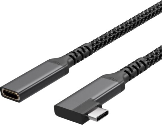 Usb-C-Forlengelseskabel Usb-C &Gt Usb-C-Kontakt 3.2 90° Pd Tekstil 1,5 M