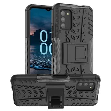 Anti-Slip Nokia G100 Hybrid-deksel med Stativ Svart