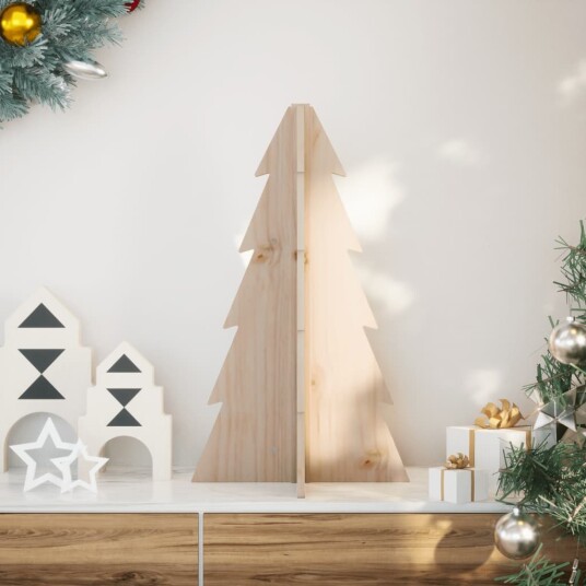 Vidaxl Juletre av tre til pynt 69,5 cm heltre furu Vidaxl Juletre av tre til pynt 69,5 cm heltre furu