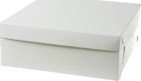 Kageæske Fold Selv Bund Til Høj Bund/Lav Top Model L320xb320xh100mm Pap Hvid,100 Stk/Krt