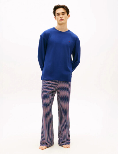 Tommy Hilfiger Ls Jersey Pj Set Print Blue S Tommy Hilfiger Ls Jersey Pj Set Print Blue S