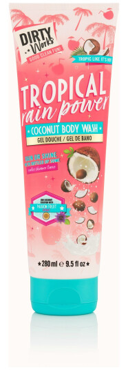 Dirty Works Tropical Rain Power Coconut Body Wash 280 ml