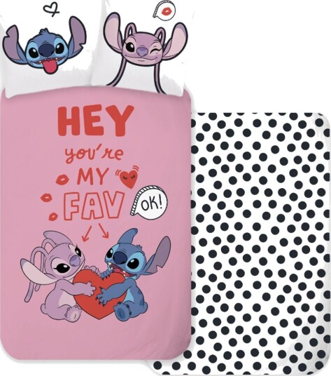 Licens Stitch sengetøy Lilo og Angel sengetøysett 100% bomull Licens Stitch sengetøy Lilo og Angel sengetøysett 100% bomull