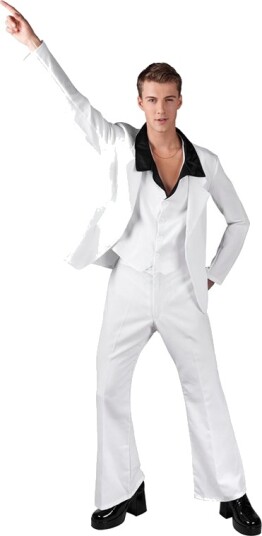 Boland Hvitt Saturday Night Fever Inspirert Herrekostyme Strl L/XL
