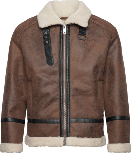 Lindbergh Faux Shearling Jacket - Brown - L Lindbergh Faux Shearling Jacket - Brown - L