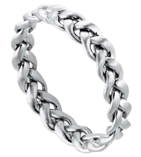 Jane Kønig Flet Medium Ring Sølv JK0007R-S_56 - Dame - 925 sterling silver