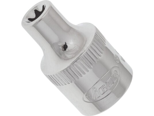 Vigor V2726, Stikkontakt, 3/8", 1 Hoder, E6, 2,8 Cm Vigor V2726, Stikkontakt, 3/8", 1 Hoder, E6, 2,8 Cm