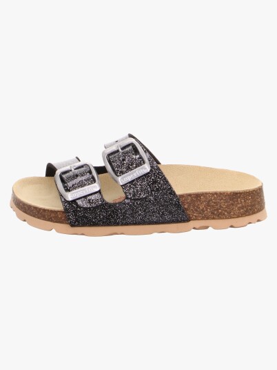 Superfit Kids' Fussbettpantoffel 25, Black Combi