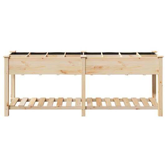 Hagekasse med Gitter 203x53x76 cm Solid Furu