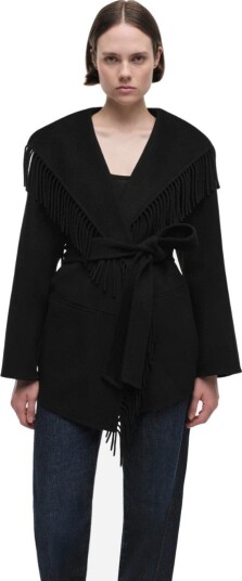 Simkhai Rowen fringe jacket XS sort dame Simkhai Rowen fringe jacket XS sort dame