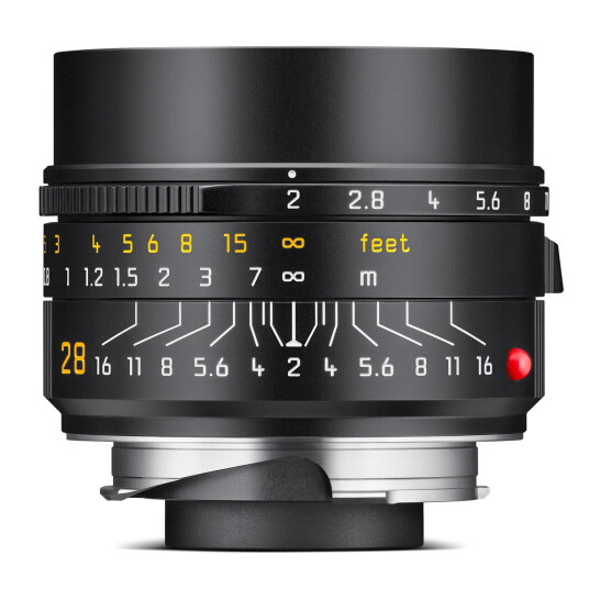 Leica Summicron-M 28 f/2 ASPH. Svart anodisert finish Leica Summicron-M 28 f/2 ASPH. Svart anodisert finish