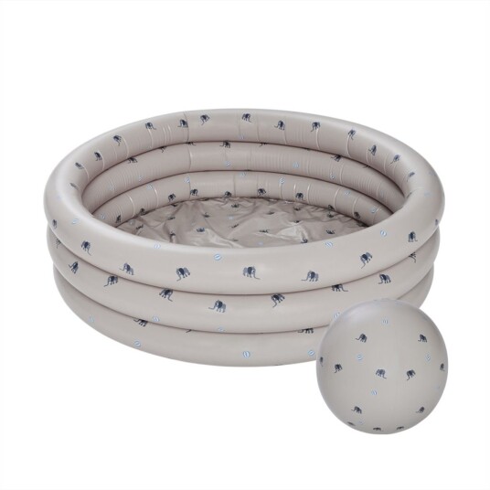 OYOY Mini Swimming Pool Large & Beach Ball Elephant M107604 OYOY Mini Swimming Pool Large & Beach Ball Elephant M107604