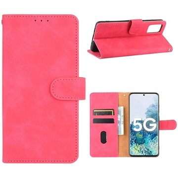 Samsung Galaxy S20 FE/S20 FE 5G Vintage Series Lommebok-deksel Varm Rosa