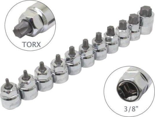 Asta Torx-Pipenøkkelsett 3-17mm, 1/2" Og 3/8" Asta Torx-Pipenøkkelsett 3-17mm, 1/2" Og 3/8"