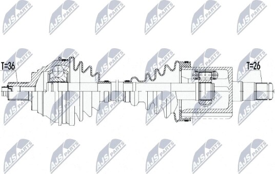 Nty Drivaksel NTY NPW VW 133