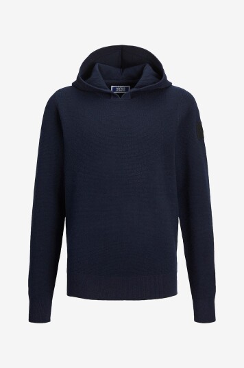 Jack & Jones Junior Hettegenser jcoAero Knit Hood Jnr Blå