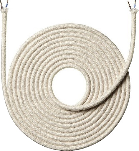 Nielsen Light Stoffledning 4 meter Beige 2x0,75 mm²