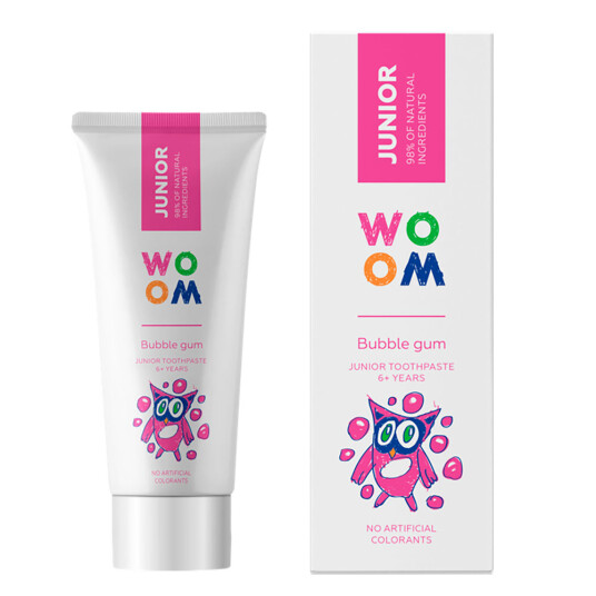 Woom Junior Bubble Gum 6+ Barnetannkrem Woom Junior Bubble Gum 6+ Barnetannkrem