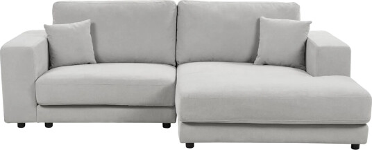 Ersi Sofa med Sjeselong 3 seter Grå/Svart