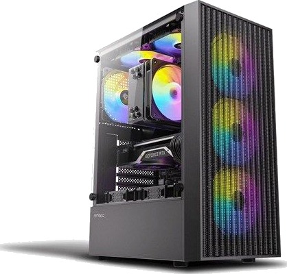 Antec AX27 RGB ELITE mid tower Kabinett Tower Svart
