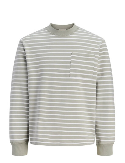 Jack & Jones Jornantucket Striped Sweat Crew Ne Jnr White 176