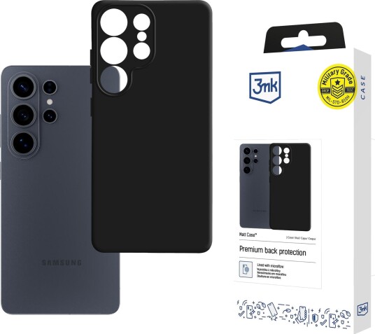3mk Matt Deksel til Samsung Galaxy S26 Ultra - Beskyttende TPU Mobildeksel - Matt Svart