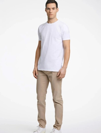 Lindbergh Cashmere Touch 5 Pocket Pants   Beige   34 x 30