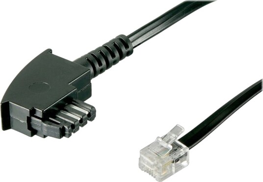 Goobay Telefonadapter Tae F Hann Til Rj 11 Hann 10 M Flat Svart