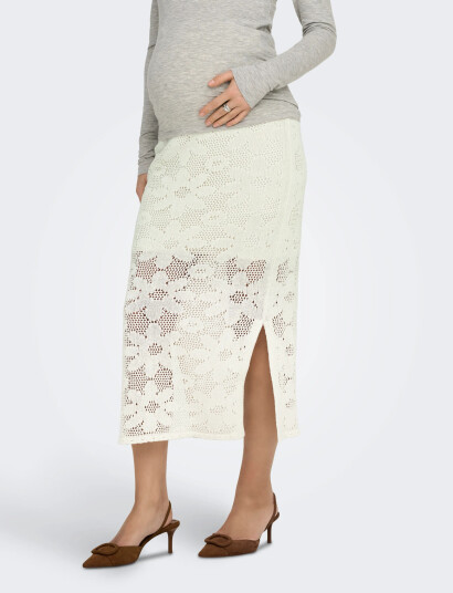 Only Maternity Olmisabella Pattern Skirt Knt - Cream - XL