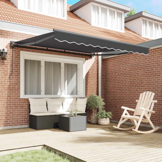 Innvendbar Markise Antrasitt 350x250 cm