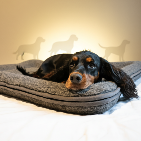 Canelana Hundeseng Ull 70x90 cm Muldvarp Grå med Kanter