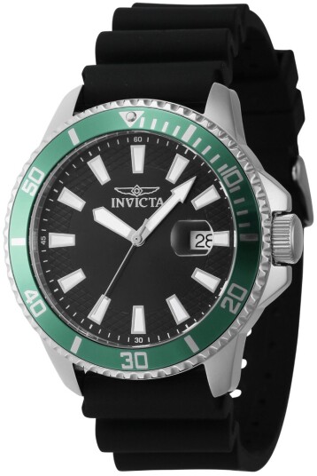 Invicta Herreklokke 46129 Pro Diver Sort/Gummi Ø45 mm