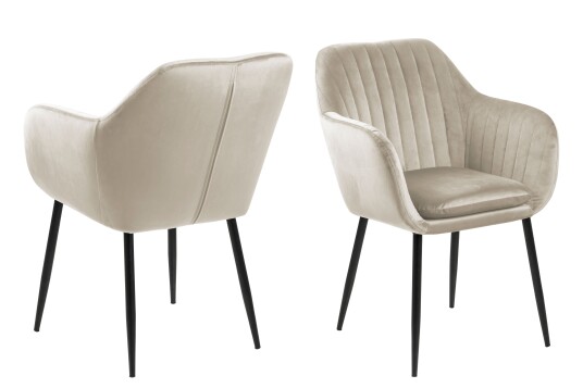 Nordform Emilia spisestuestoler med armlener, velour brun. 1687624-01-0 1690463-01-0 Nordform Emilia spisestuestoler med armlener, velour brun. 1687624-01-0 1690463-01-0