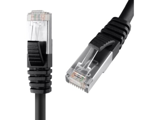 Spacetronik Kabel Rj45 Cat8 S/Ftp Awg26 Cu Lszh Czarny 2M