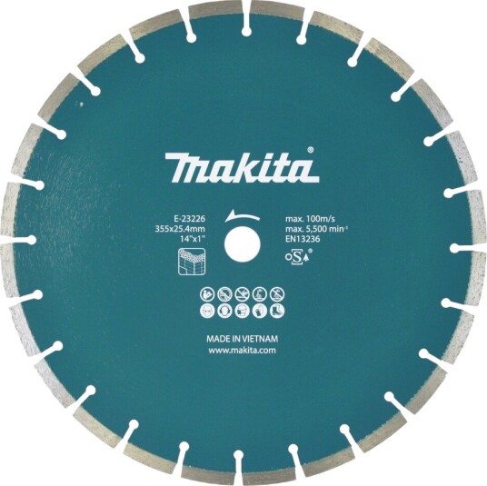 Makita E-23226 Diamantkappskive Ø355 Mm Bore Ø25,4 1 Stk
