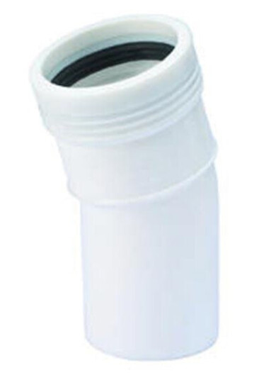 Wavin Wafix 15° Bend Ø50 mm Hvit Plast for Avløpsrør