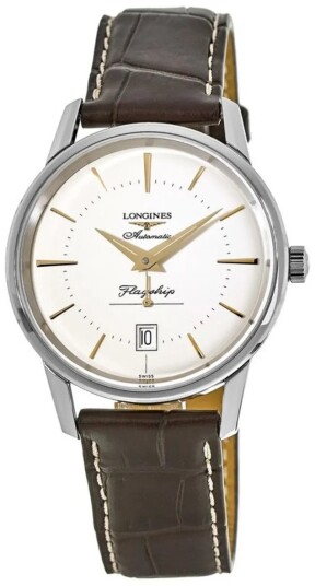 Longines Herreklokke L4.795.4.78.2 Heritage Sølvfarget/Lær Ø38.5 mm Longines Herreklokke L4.795.4.78.2 Heritage Sølvfarget/Lær Ø38.5 mm