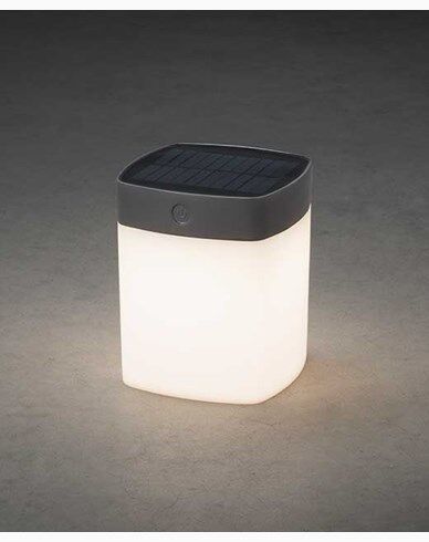 Konstsmide Assisi kvadrat solenergi LED 1W dimbare grå. 7806-302 Konstsmide Assisi kvadrat solenergi LED 1W dimbare grå. 7806-302