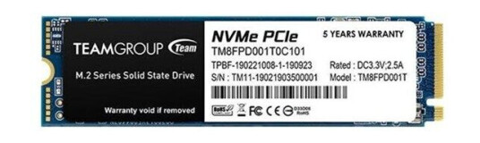 Team Group MP33 Pro 1TB M.2 NVMe SSD med PCIe Gen3 x4 Team Group MP33 Pro 1TB M.2 NVMe SSD med PCIe Gen3 x4