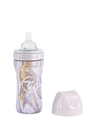 Twistshake Twistshake Anti-Colic Stainless Steel 330Ml Marble Grey - Grey - ONE SIZE Twistshake Twistshake Anti-Colic Stainless Steel 330Ml Marble Grey - Grey - ONE SIZE