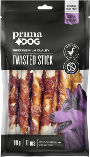 Prima Dog Twisted Stick And Snaks 400 g - 45 stk Hundegodbiter Prima Dog Twisted Stick And Snaks 400 g - 45 stk Hundegodbiter