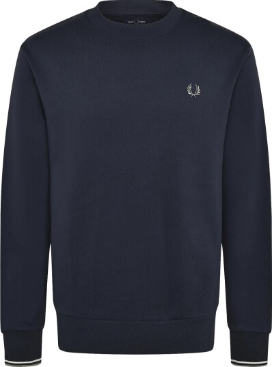 Fred Perry Crew Neck Sweatshirt DKAF/ECRU/SEAGRS L Fred Perry Crew Neck Sweatshirt DKAF/ECRU/SEAGRS L