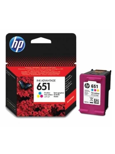 HP 651 / C2P11AE (Cyan Magenta Yellow) Ink - Blekkpatron Fargebasert tricolor