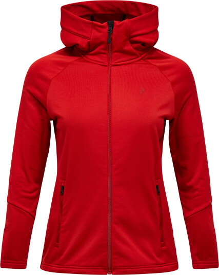 Peak Performance Women"s Rider Essentials Zip Hood Red Pompeian M