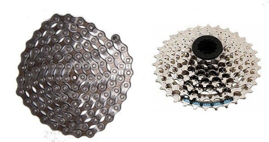 Kassette + kæde sampak 8 speed Shimano Kassette + kæde sampak 8 speed Shimano