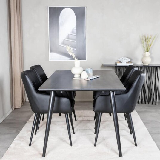 Venture Home Spisegruppe Venture Home Dipp Rektangulær med 4stk Comfort Stoler GR24029