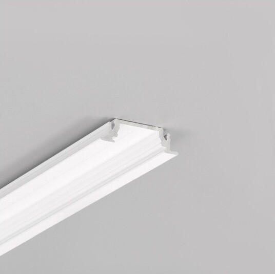 Topmet 1m aluprofil GROOVE14 EE7F/TY   Hvit lakkert innfelt LED skinne
