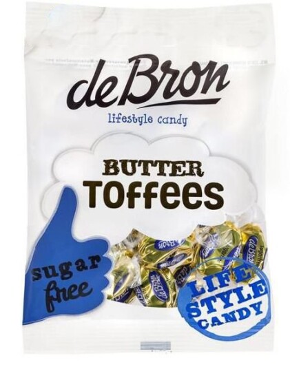 deBron Sugarfree Butter ToffeeSukkerfrie Smør Toffees 70 gram